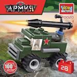 Конструктор пластмассовый 28эл. Армия "Военная машина" 70020-KK (Город мастеров)