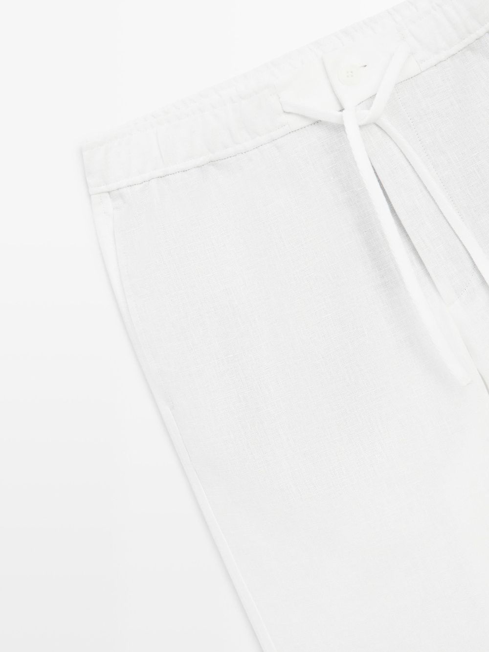 Massimo Dutti Льняные спортивные брюки, белый