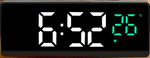 Часы электронные GH-0715L Белые цифры (Температура Будильник) Питание 5В/2*ААА)