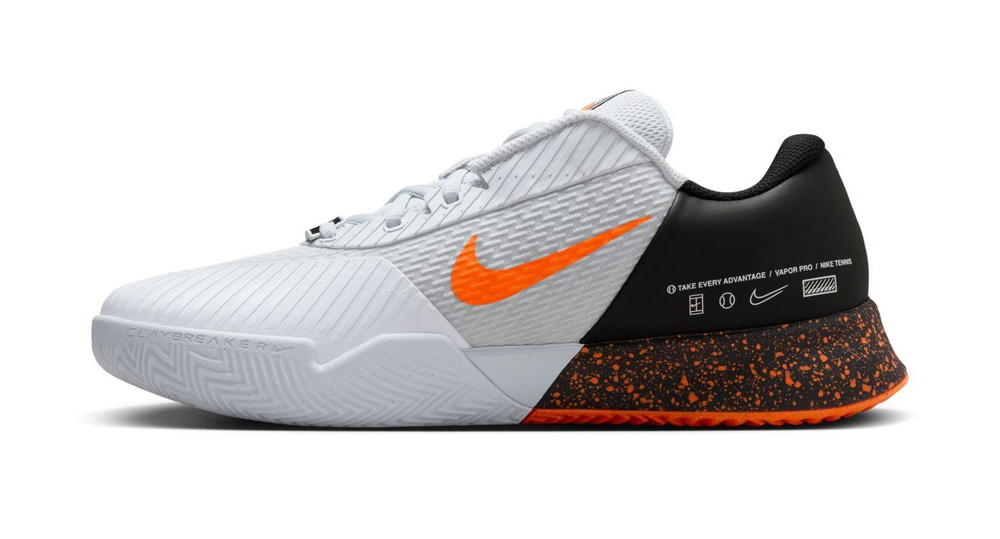 Мужские кроссовки теннисные Nike Zoom Vapor Pro 2 Clay Premium - черный, серый
