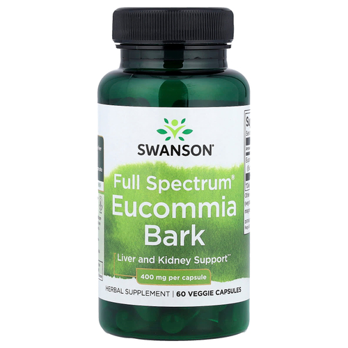 Swanson Vitamins, кора эукоммии Full Spectrum®, 400 мг, 60 растительных капсул