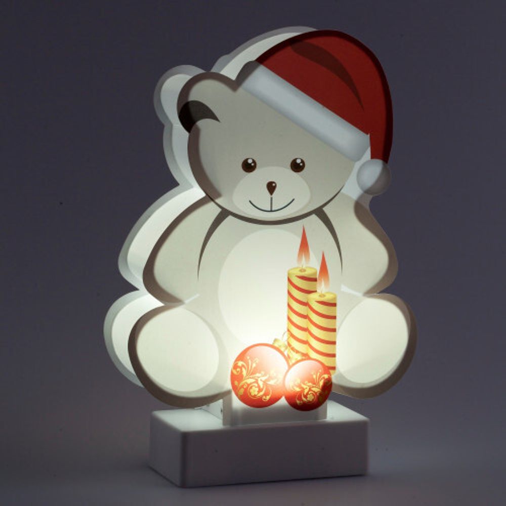 Светодиодная новогодняя фигура ЭРА EGNDS-07 Мишка 1 LED