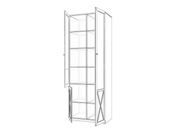 Бэль 1/2 Шкаф двухдверный Слоновая кость