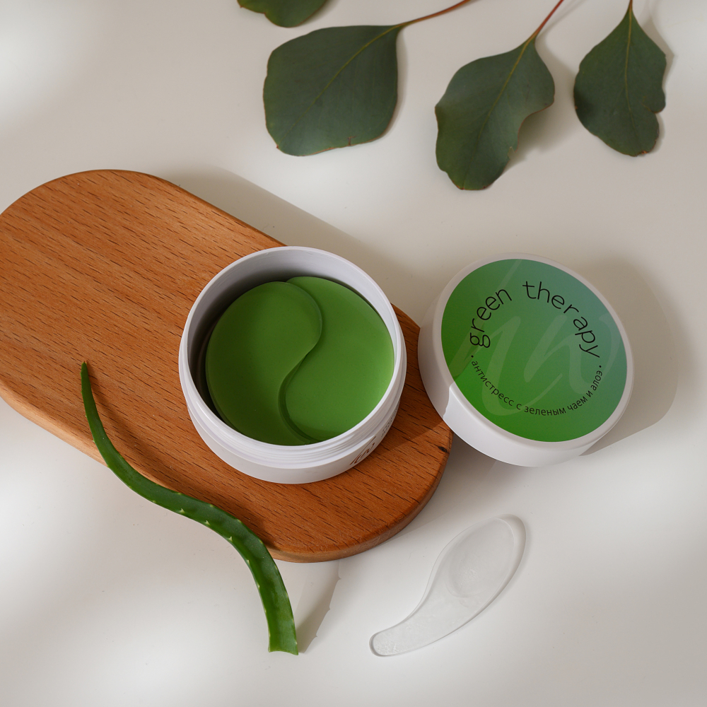 Патчи антистресс с зеленым чаем и алоэ Green Therapy, 60мл