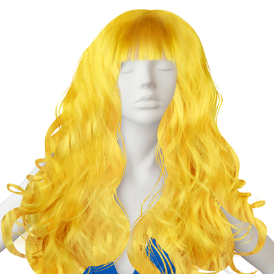 Парик карнавальный, 160 гр, Локоны, Желтый