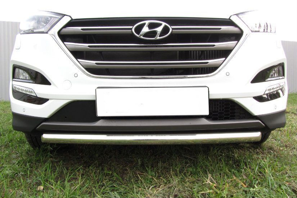 Защита переднего бампера (нержавейка) Hyundai Tucson 4WD (2015-2018) d57