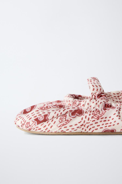 ZARA БАЛЕТКИ С ДЕТАЛЬЮ, БЕЛЫЙ