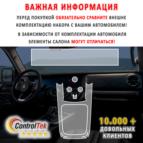 TANK 300 (2021) - комплект защитных пленок 2 в 1. Пленка защитная ControlTek HYBRID со слоем TOP COAT. Толщина: 6 mil. (175 мкм.)