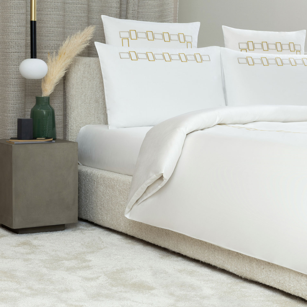 Постельное белье семейное Bold Bicolor Embroidery Savage Beige/Olive (140 x 200 см)