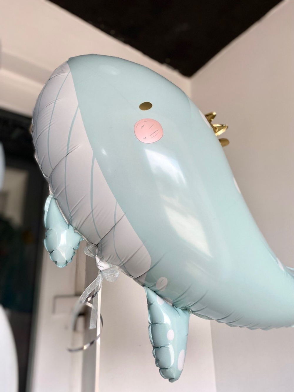 Набор гелевых шаров на выписку сына облако/кит № 1064