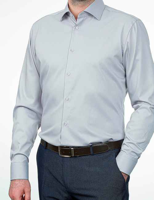 Сорочка мужская VESTER длинный рукав, цвет серый, бамбуковое волокно 51518 06