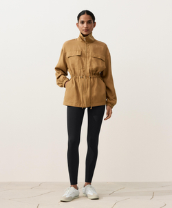 Oysho Куртка с присборенной талией из смеси лиоцелла и 24% льна, медный