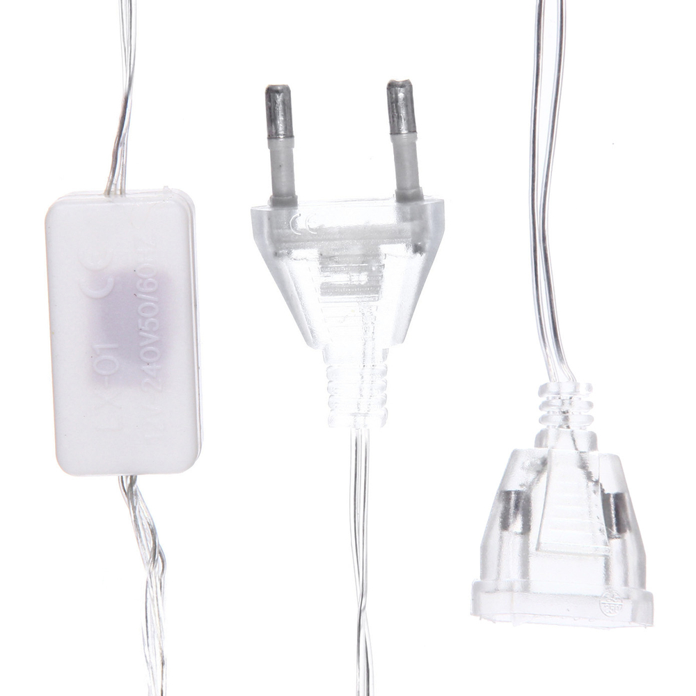 Гирлянда для дома 5,0 м 20 ламп LED с насадками ЛЬДИНКА, прозрач.пров., авторежим.,IP-20 RG/RB (возможность соединения)