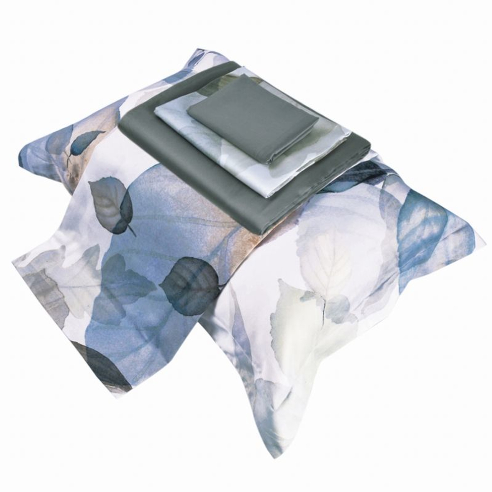 Наволочки 2шт 50x70 Hamam Flying Leaves оливковые Италия