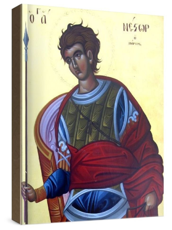 Нестор Солунский (рукописная икона)