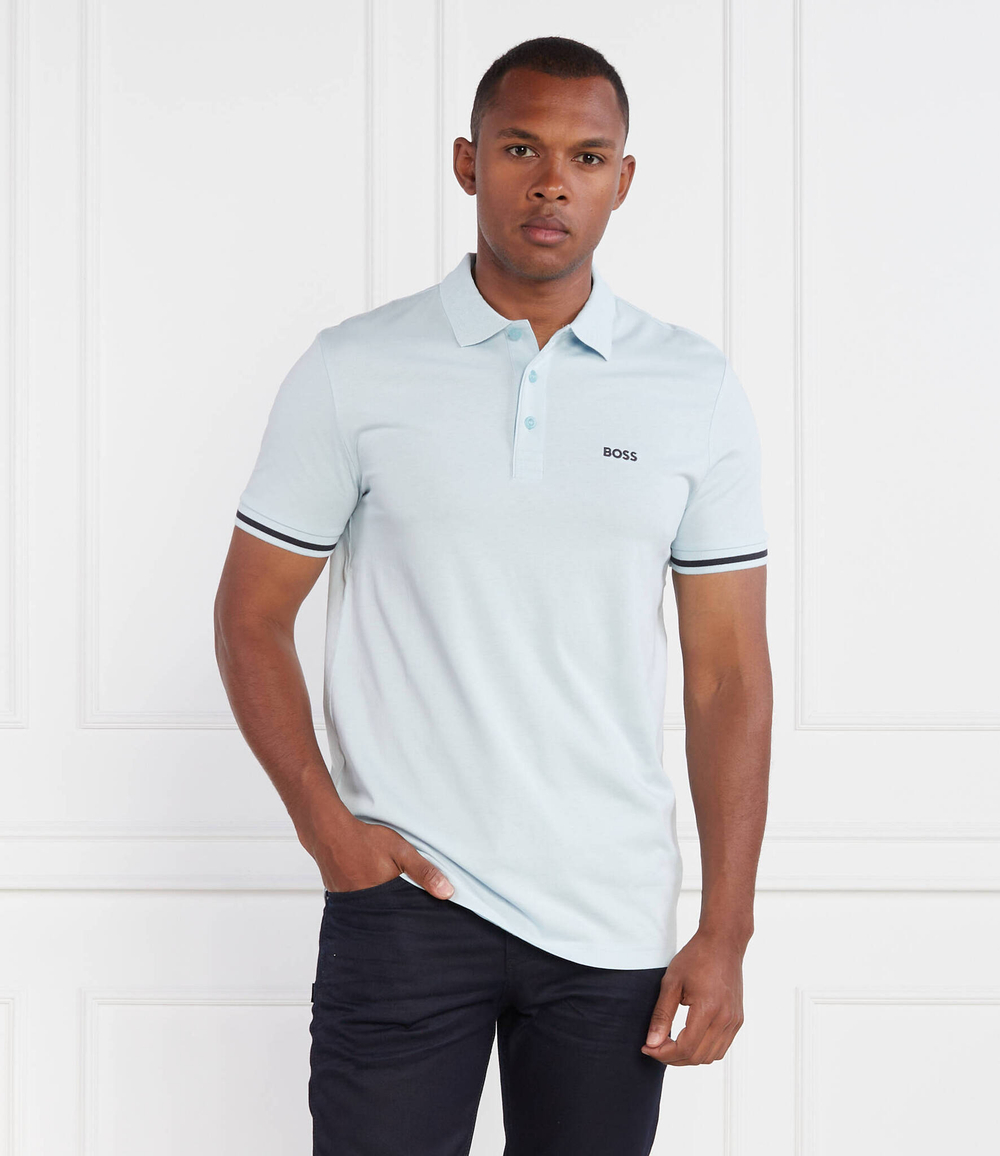 Поло Paddy 1 BOSS GREEN - голубой(50494332)