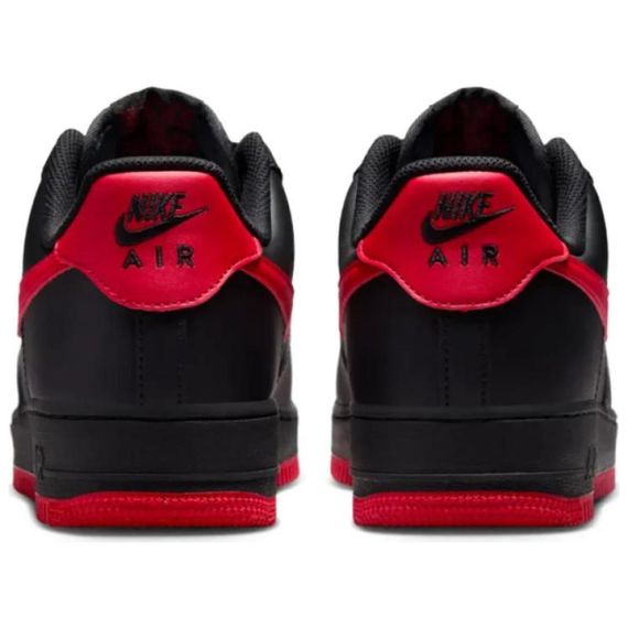 Nike Air FORCE 1 Кроссовки для скейтбординга Низкие Кроссовки Черно-красные Унисекс