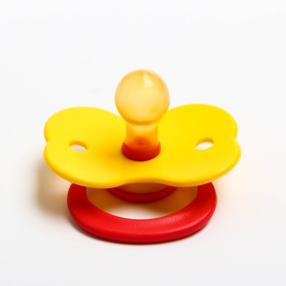 Пустышка латексная классическая «Бабочка» с кольцом, от 0 мес. 741130