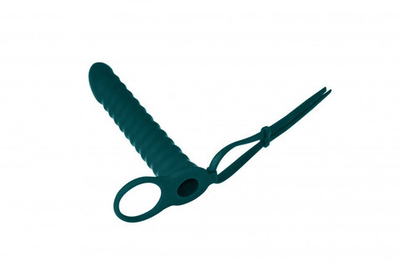 Вибронасадка для двойного проникновения Pure Passion Rori Green (Цвет: зеленый)