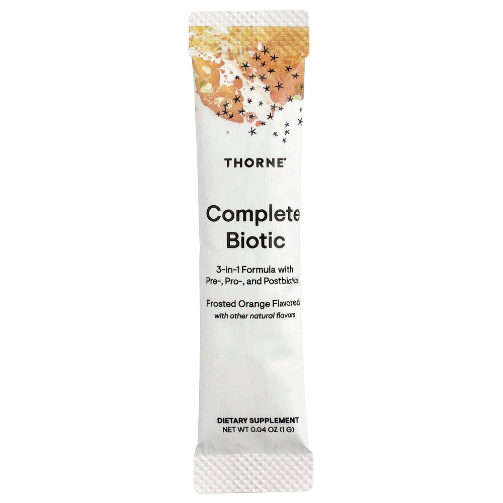 Thorne, Complete Biotic, апельсин в глазури, 30 пакетиков по 1 г (0,04 унции)