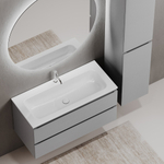 Тумба подвесная под раковину Sancos Folk, Ergraut soft 995х445х500