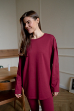 Лонгслив Basic, Винный