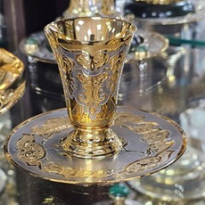 Набор рюмка с блюдцем "Лимончик"