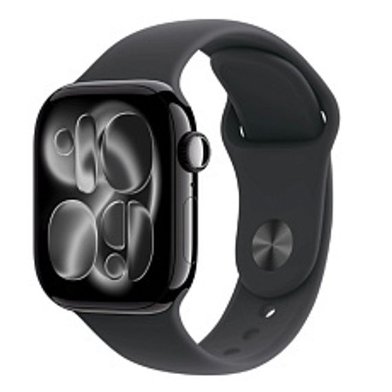 Часы Apple Watch Series 11 42mm Jet Black Aluminium Case, Sport Band (Black) S/M
