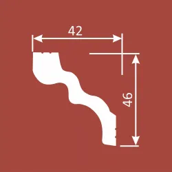 Карниз Ecopolymer, 46x42 мм