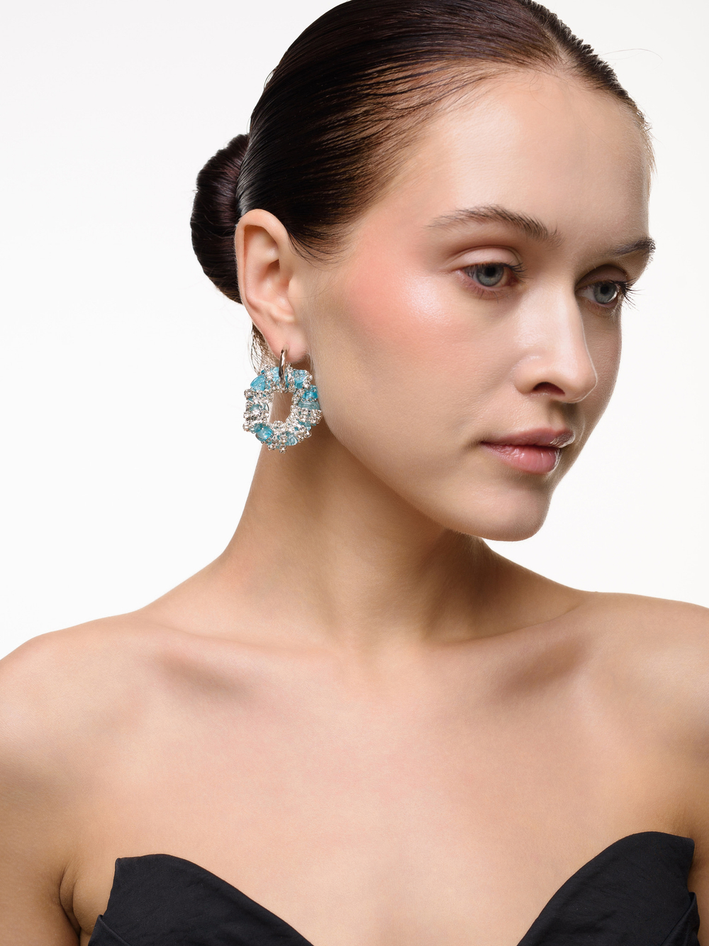 Серьги "Character New" Blue Agate