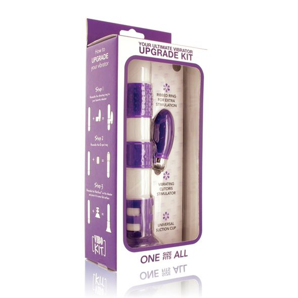 Набор фиолетовых насадок на вибратор Vibrator Upgrade Kit (Цвет: фиолетовый)