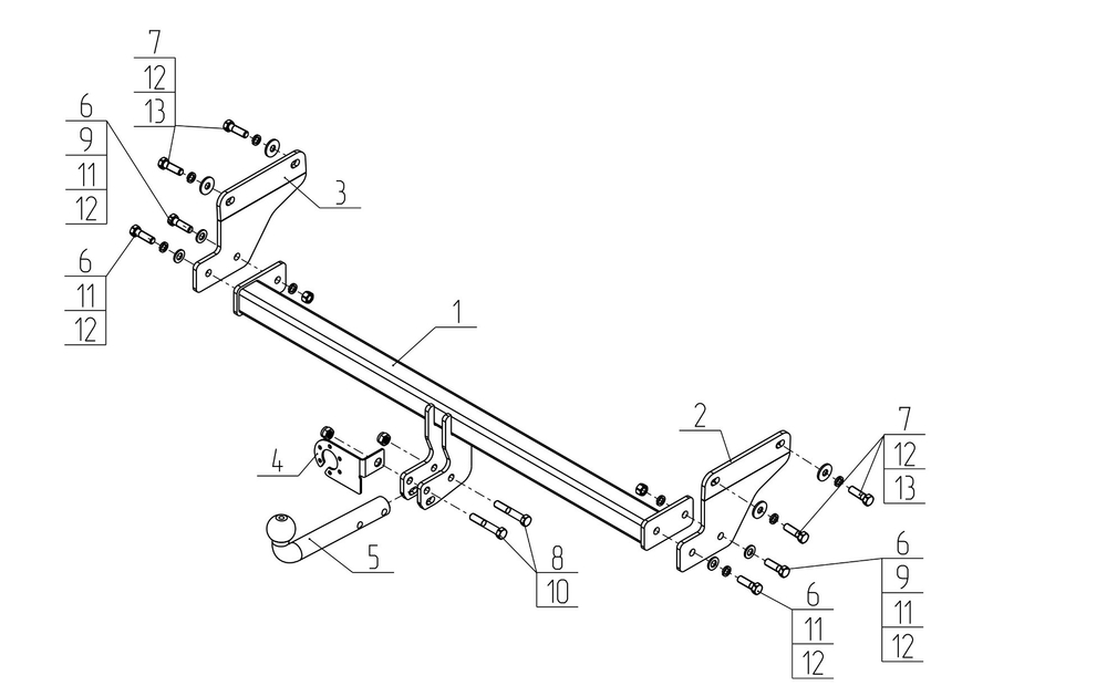 Фаркоп на MAZDA CX-50 (2022-) (без электрики, паспорт/сертификат в комплекте) Автос.MZ 04