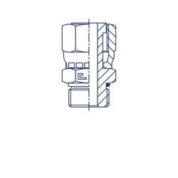 Штуцер FH D12 ORFS 13/16 - BSP 1/2 обж.гайка