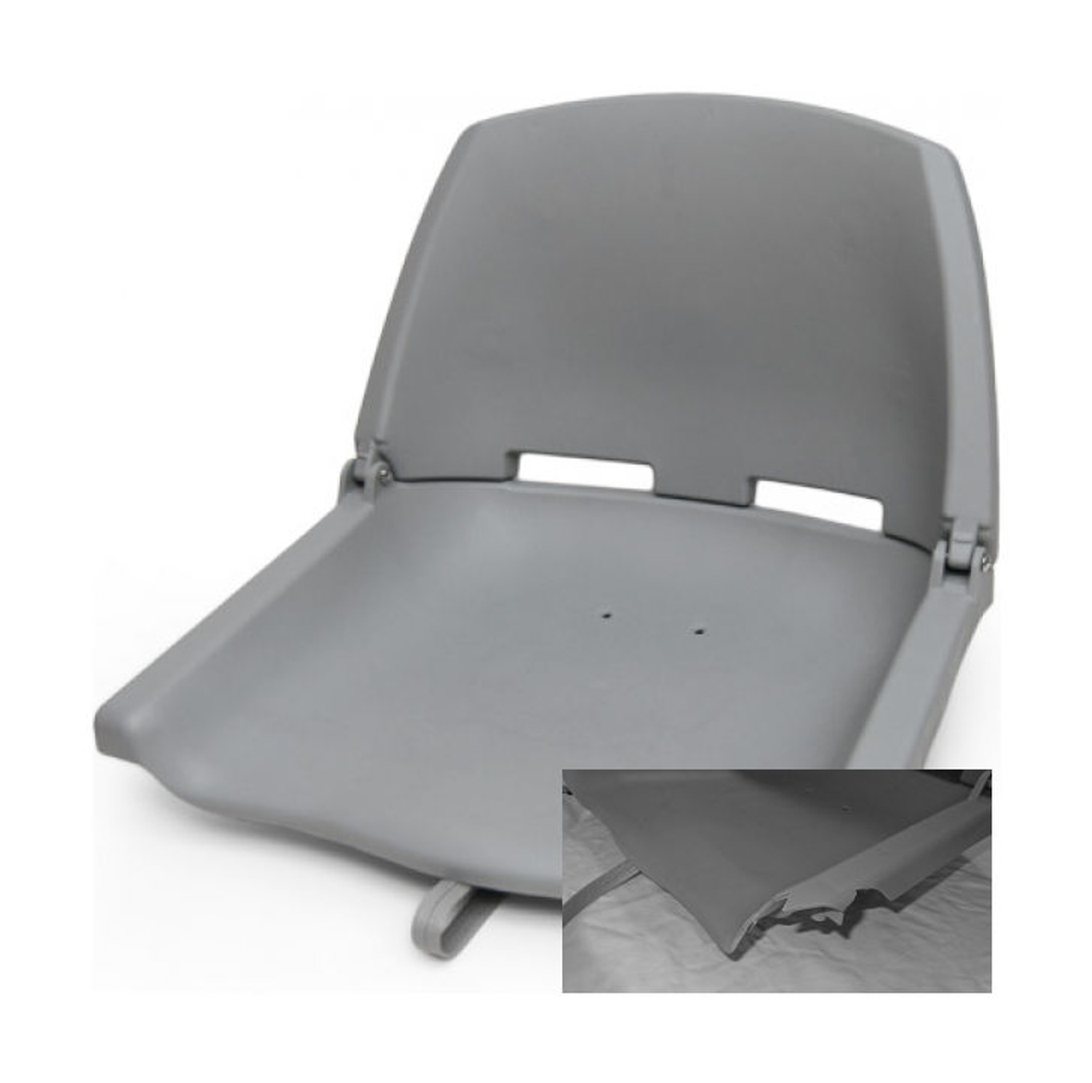 Кресло пластиковое серое, уценённое