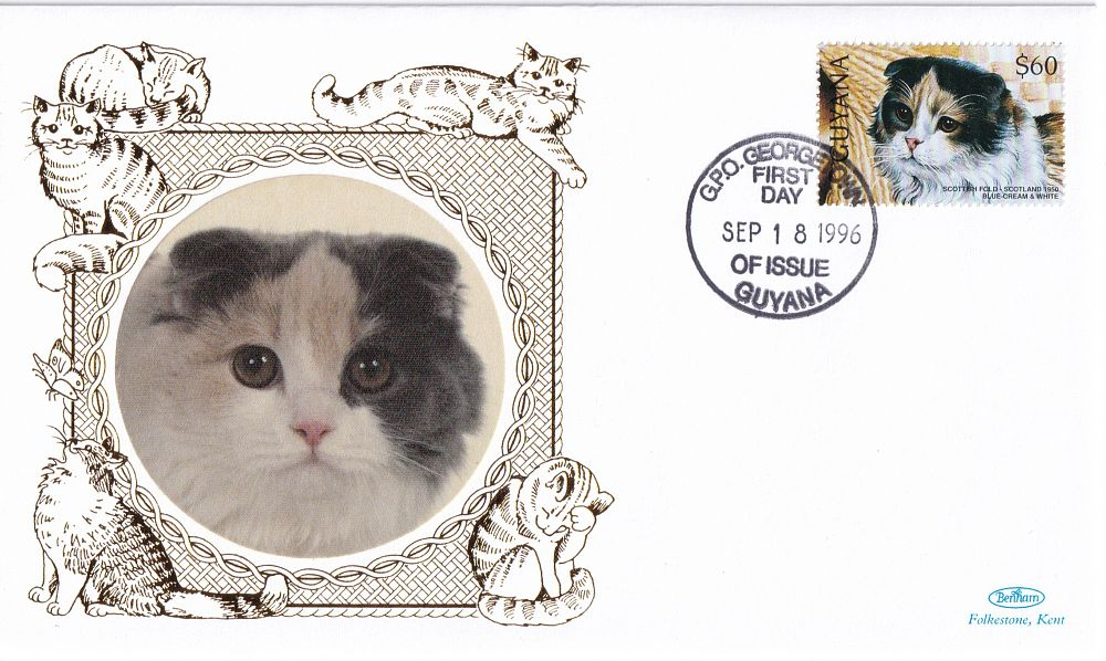 Конверт Первого дня Гайаны от 18 сентября 1996 года с маркой и спецгашением
