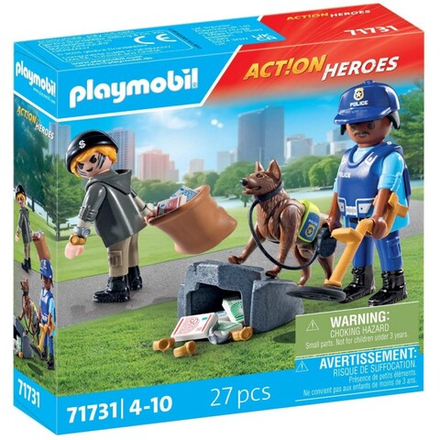 Playmobil - Action Heroes Поиск следов с трекинговой собакой 71731