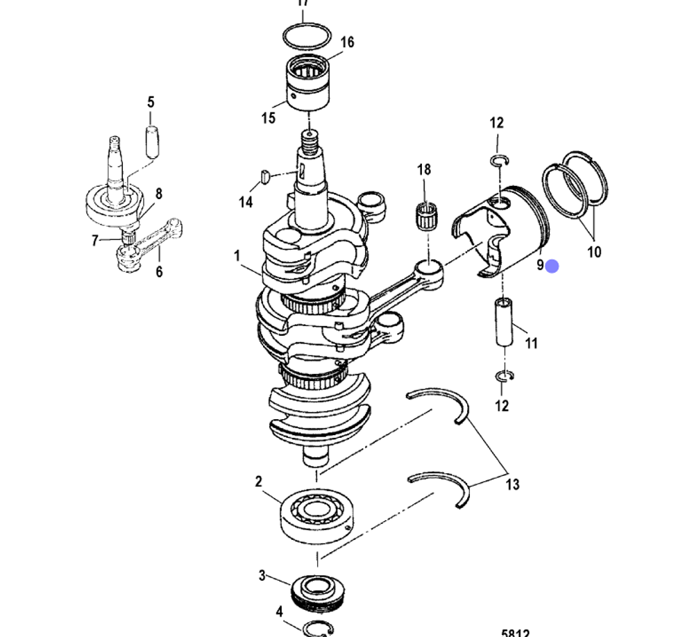 Поршень STD Mercury 40/50лс (779-9615 2)