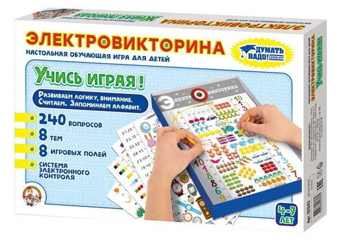 Настольная развивающая игра Электровикторина Учись играя!