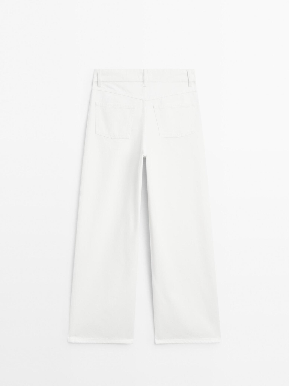 Massimo Dutti Джинсы с высокой посадкой, кремовый