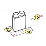 Элемент высокий 9x4,5x15 см для конструктора 7,5"