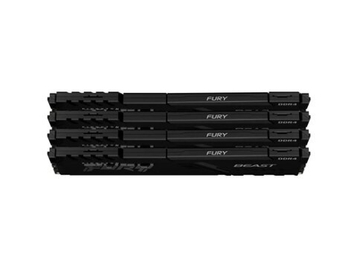 Оперативная память Kingston Fury Beast Black KF432C16BBK4/32, DDR4 4х 32ГБ 3200 МГц, DIMM, RTL