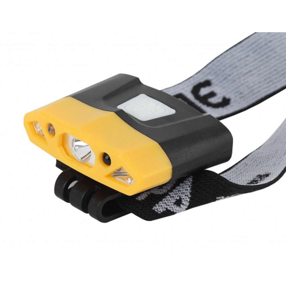 Фонарь налобный светодиодный ЭРА Рабочие GA-804 аккумуляторный яркий 4 режима желто-черный | Без бренда