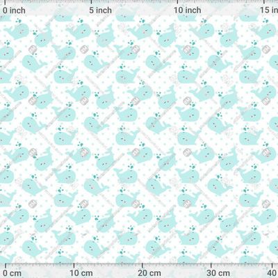 Милые киты на голубом горошке by mashmash_design 714 DPI