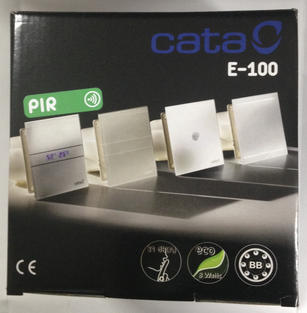 Накладной вентилятор Cata E 100 Sensor (PIR) с датчиком движения + обратный клапан