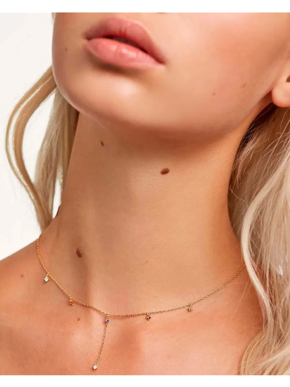 Колье Mana серебро 925 пробы покрытое золотом