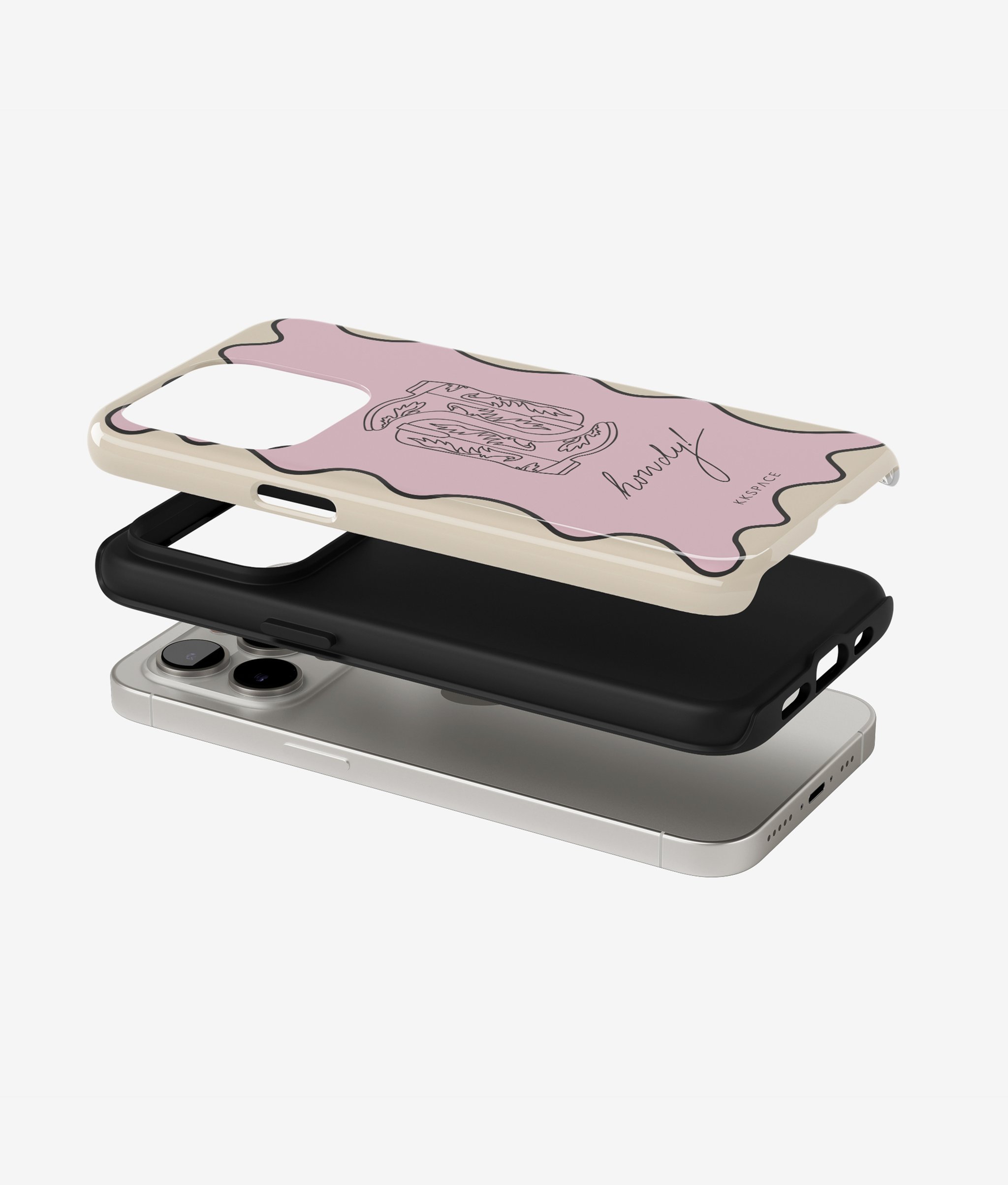 Чехол HOWDY (бледно-розовый) для iPhone