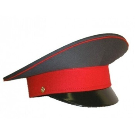 Фуражка простая КК черная с красным околышем и красным кантом