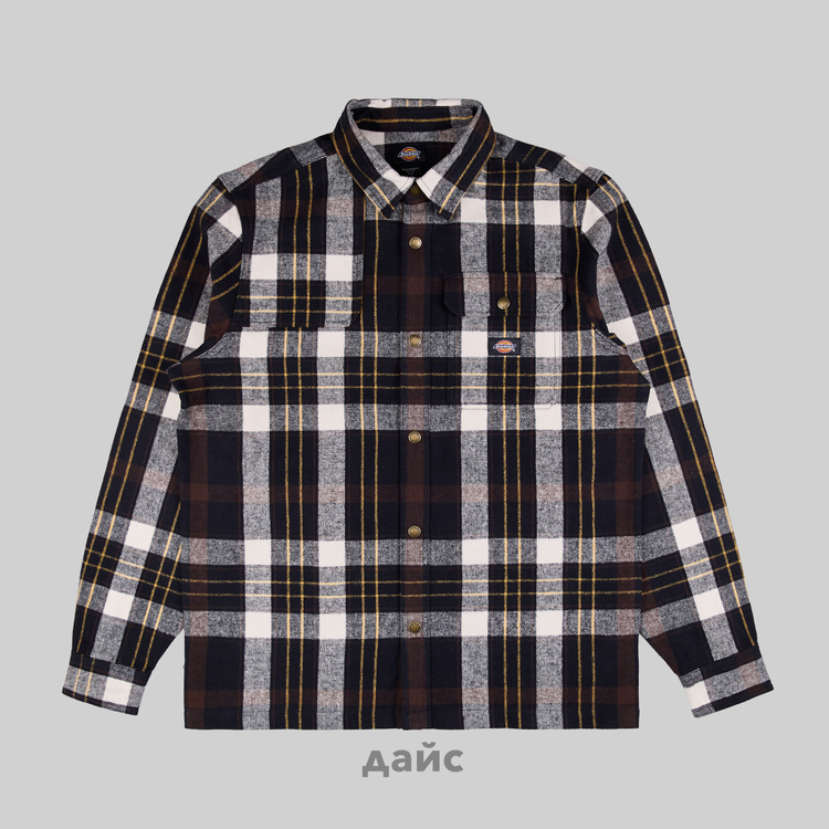 Рубашка мужская Dickies Nimmons Plaid Long Sleeve Shirt артикул:WLR19NCK - купить в магазине Дайс