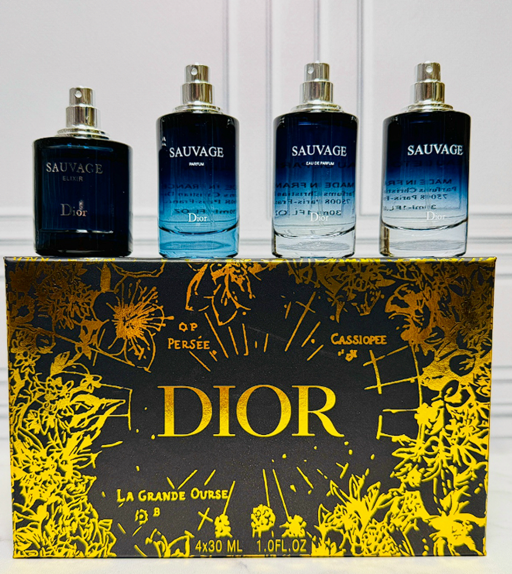 Набор парфюмерии Christian Dior Sauvage 4*30 мл (duty free парфюмерия)