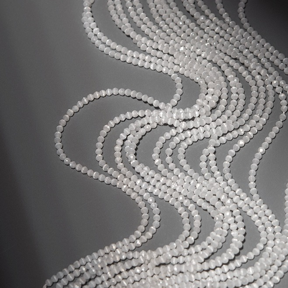 Селенит (имитация), 2мм, шар, микроогранка